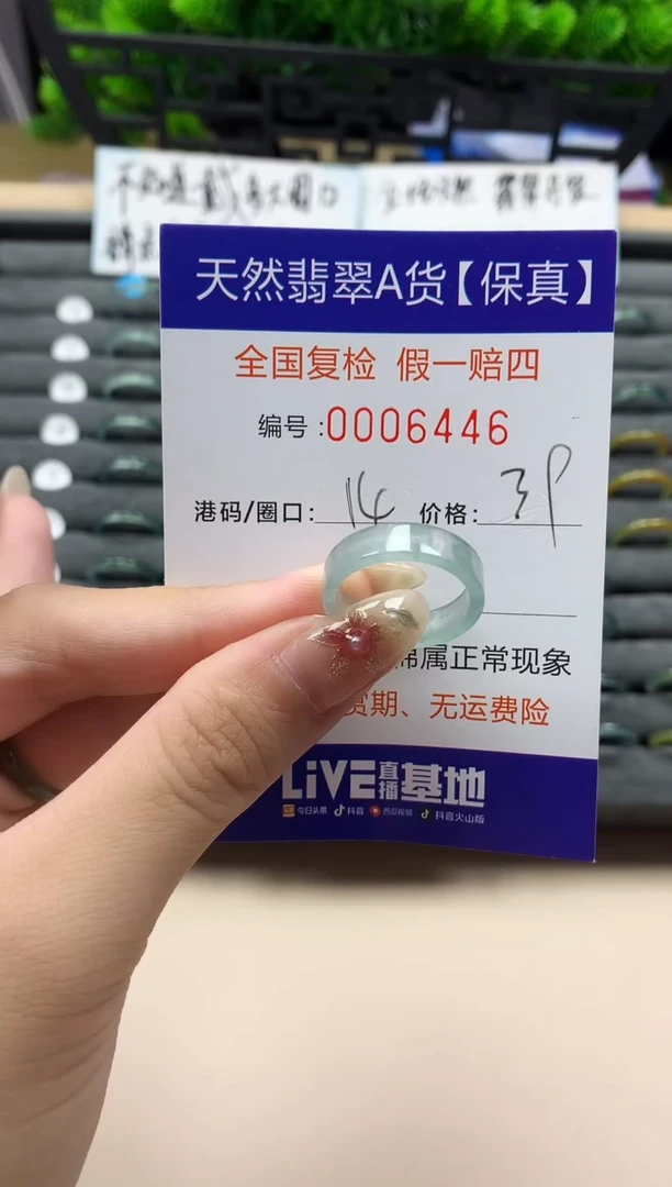 未镶嵌戒指翡翠天然  6446