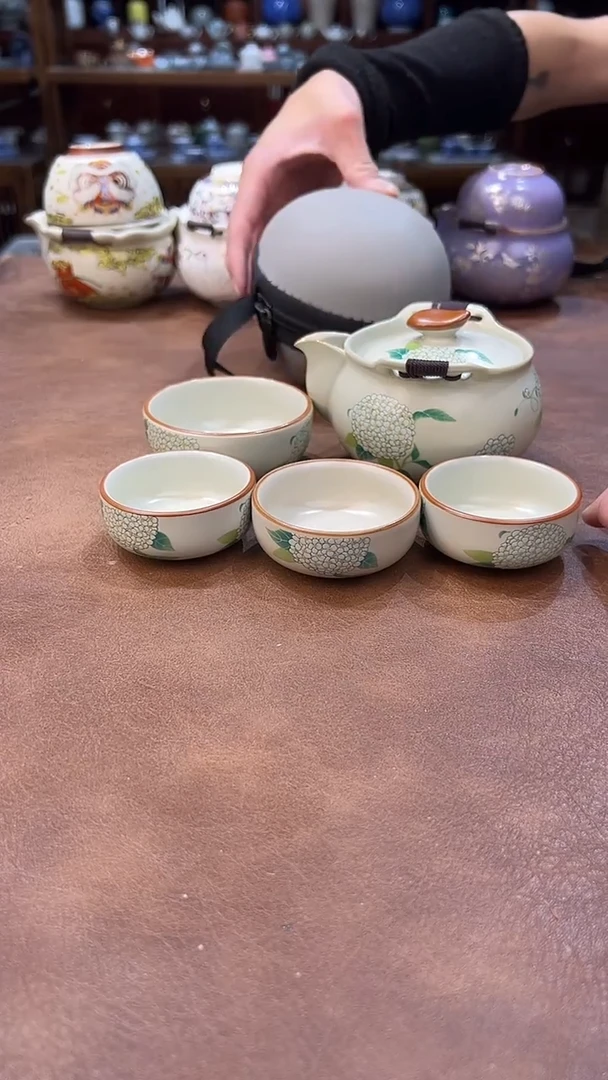 真的很便宜超好看会开片的旅行茶具