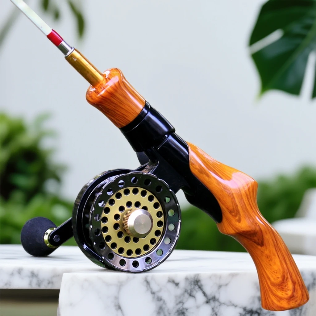 新款迷你冰钓竿插节冬钓专用杆实心小海竿便携筏钓杆短节钓鱼竿