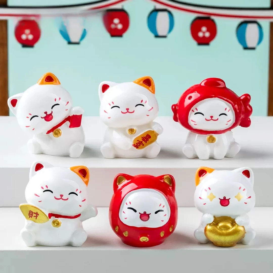 【对对碰】亮面元宝猫咪diy 桌面小摆件
