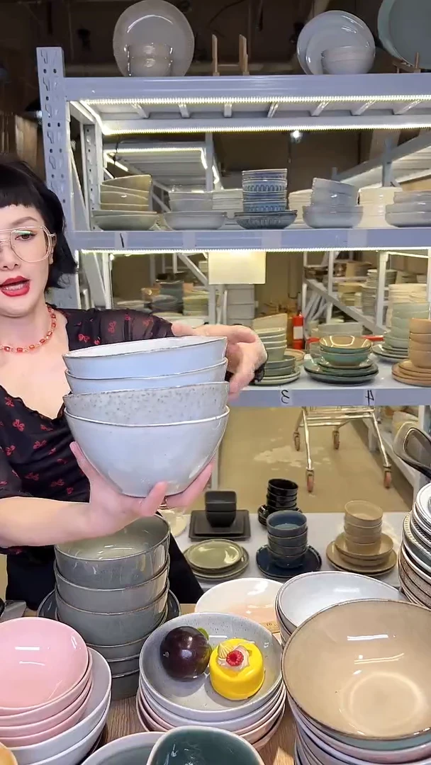 瓷170外贸尾货高温釉下彩陶瓷餐具默认微瑕