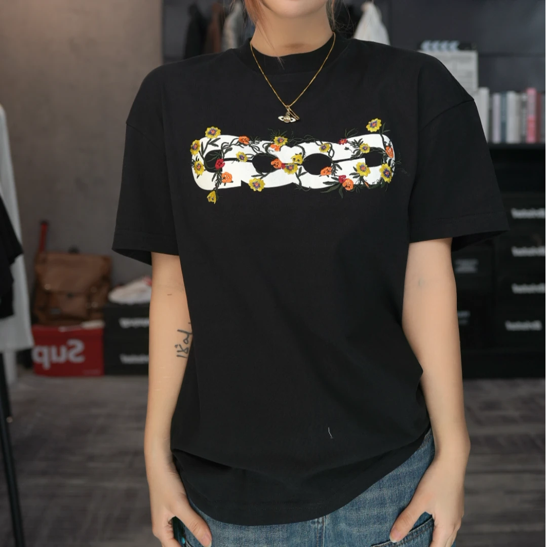 2025春夏季新款男士休闲情侣宽松百搭短袖H12