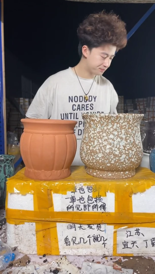 紫砂花盆紫砂花盆宜兴紫砂粗陶花盆18*18/20*20