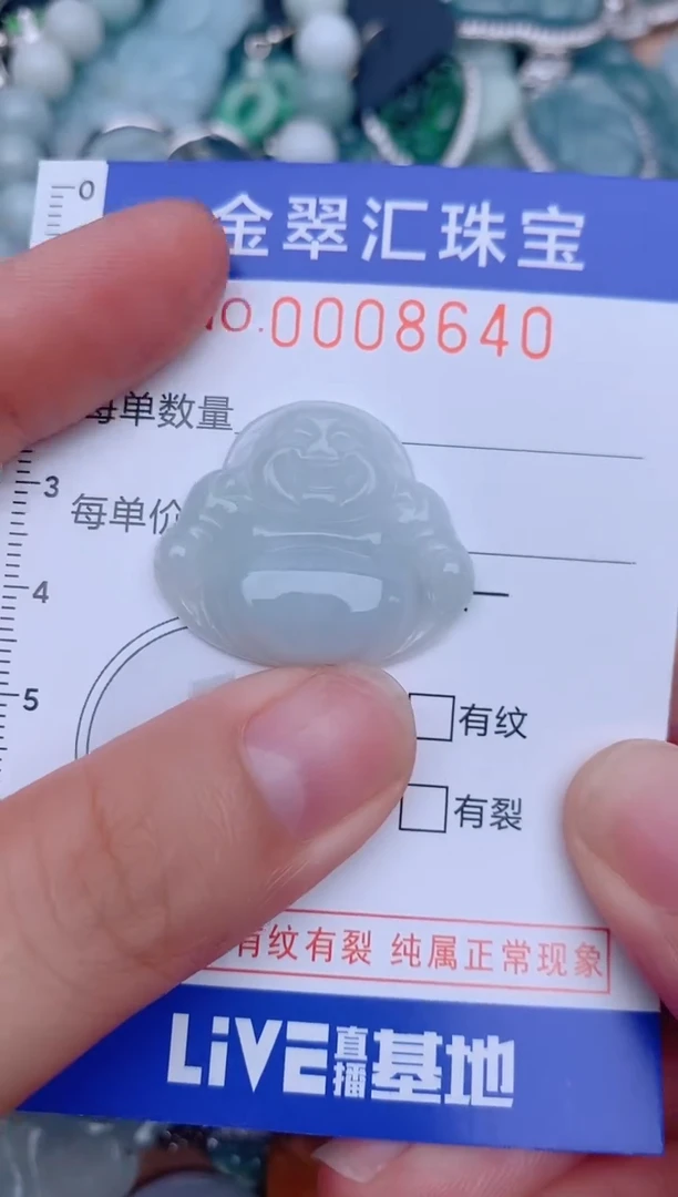 翡翠未镶嵌颈饰8640