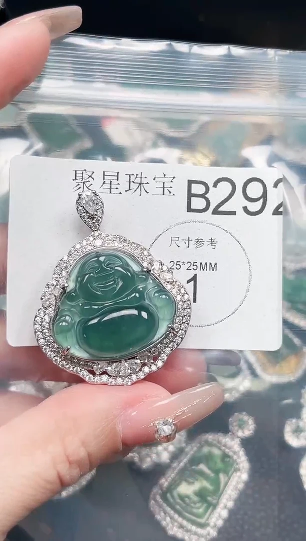 【闪购商品】翡翠颈饰未镶嵌赠皮绳292