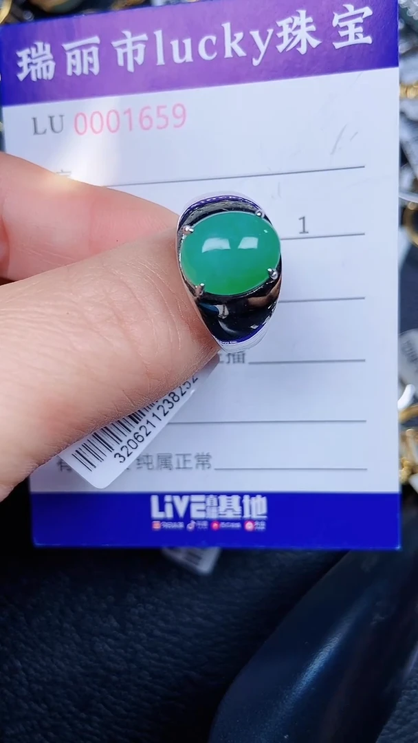 颈饰银S925镶嵌翡翠1659