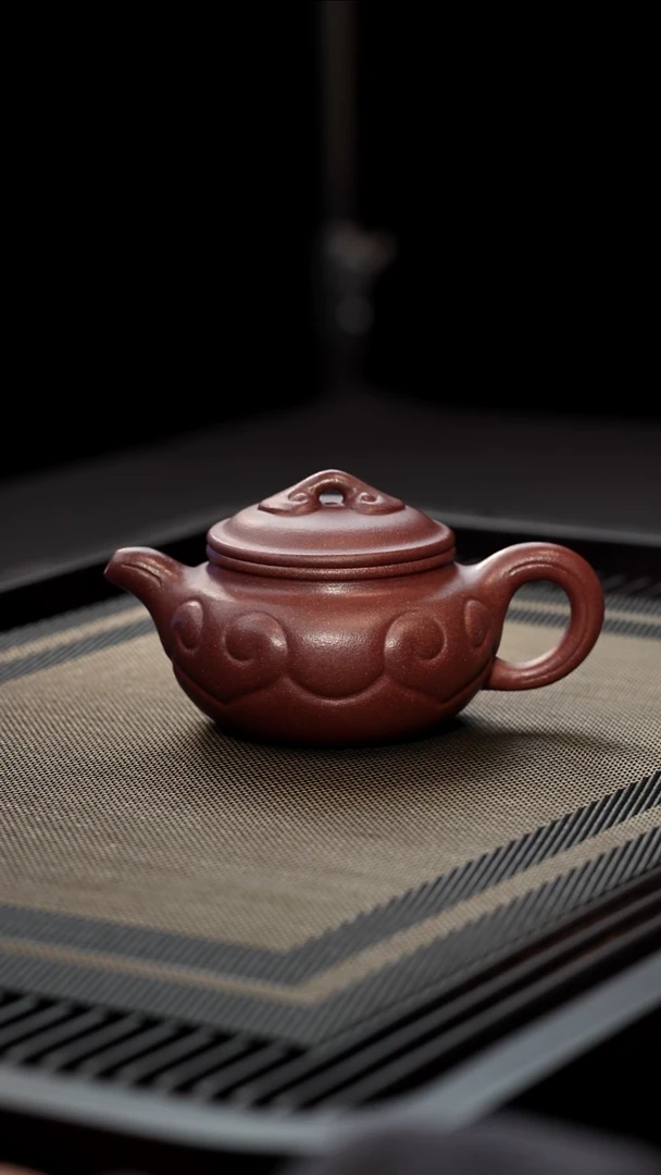 茶壶紫砂半手工紫泥如意仿古230cc