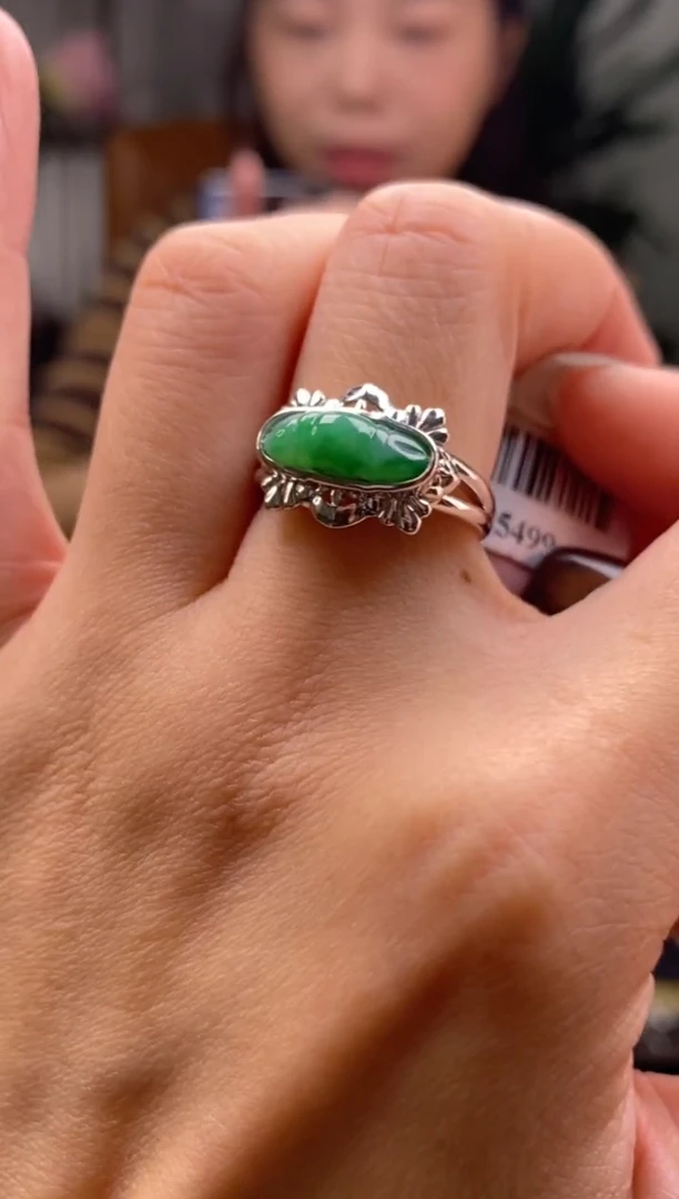 颈饰银S925镶嵌翡翠净货15499