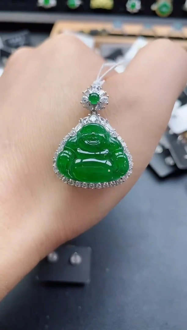 吊坠(赠链)银S925镶嵌翡翠1