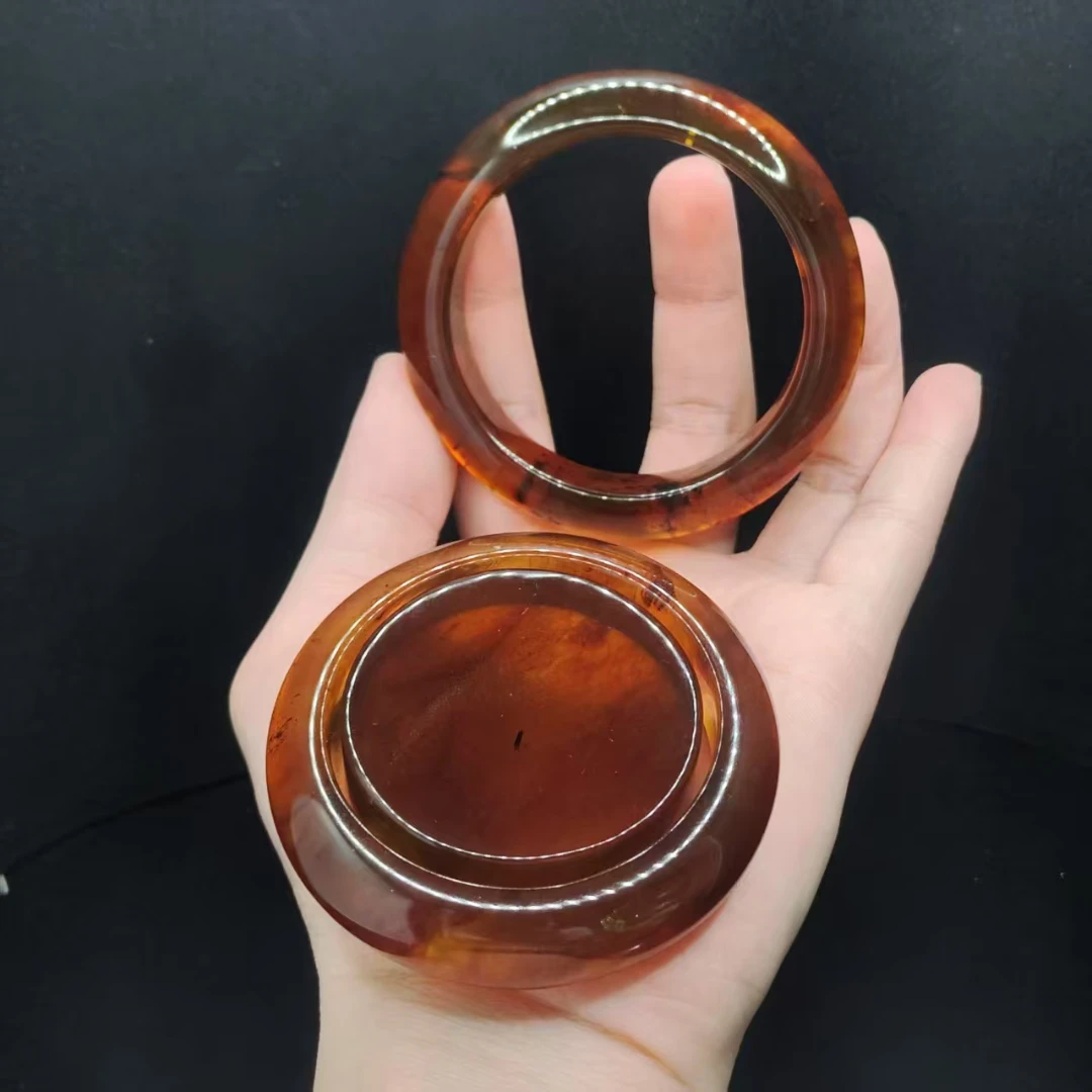 【康康严选】紫罗兰琥珀手镯+镯心GE【多样性发其一】圈口53-62mm
