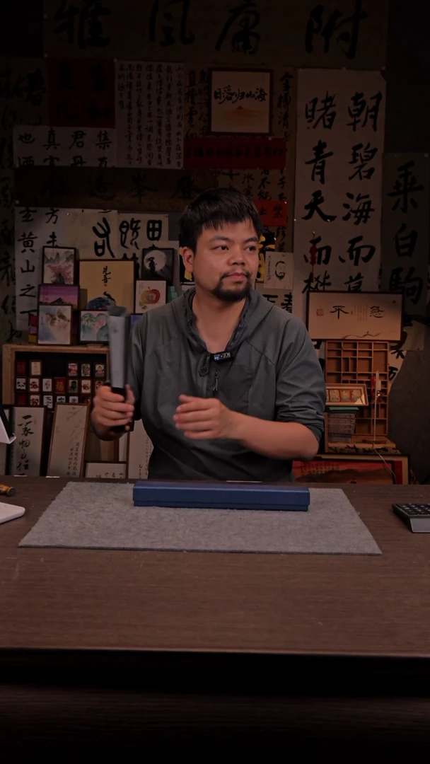 国画106-10寸 手写 扇子-林