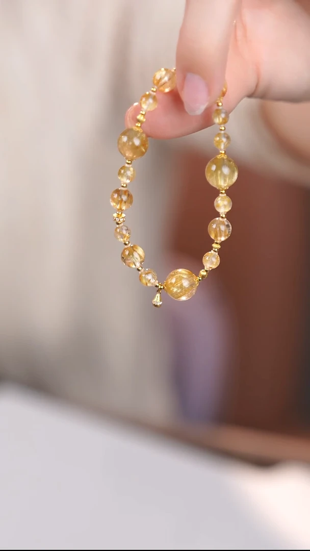 18K金镶嵌手链水晶@