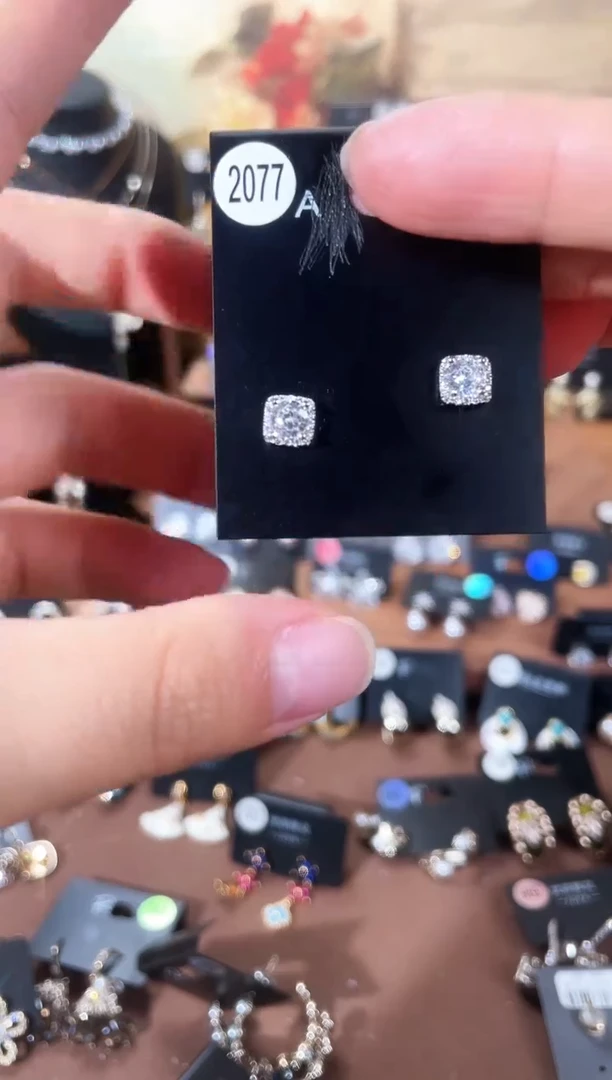 合金925银锆石豆2077