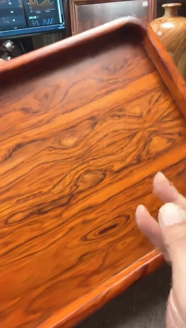 黄花梨/降香黄檀木头款海黄新料文盘