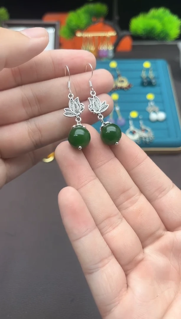 【闪购商品】玛瑙/玉髓耳钉银S925镶嵌429000