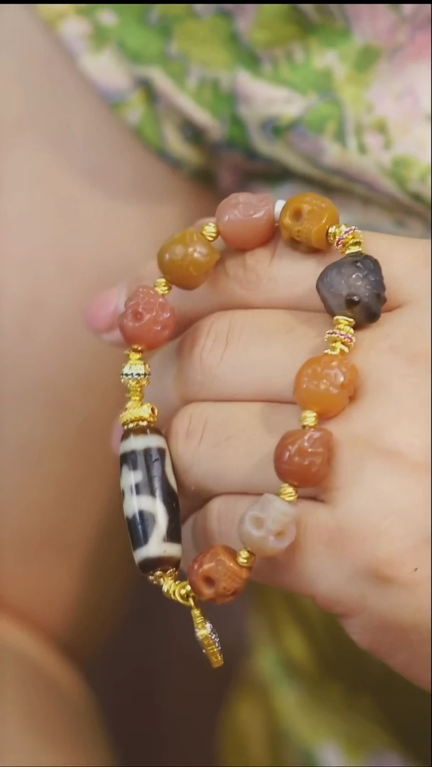 玛瑙/玉髓（覆膜）散珠多样性发其一