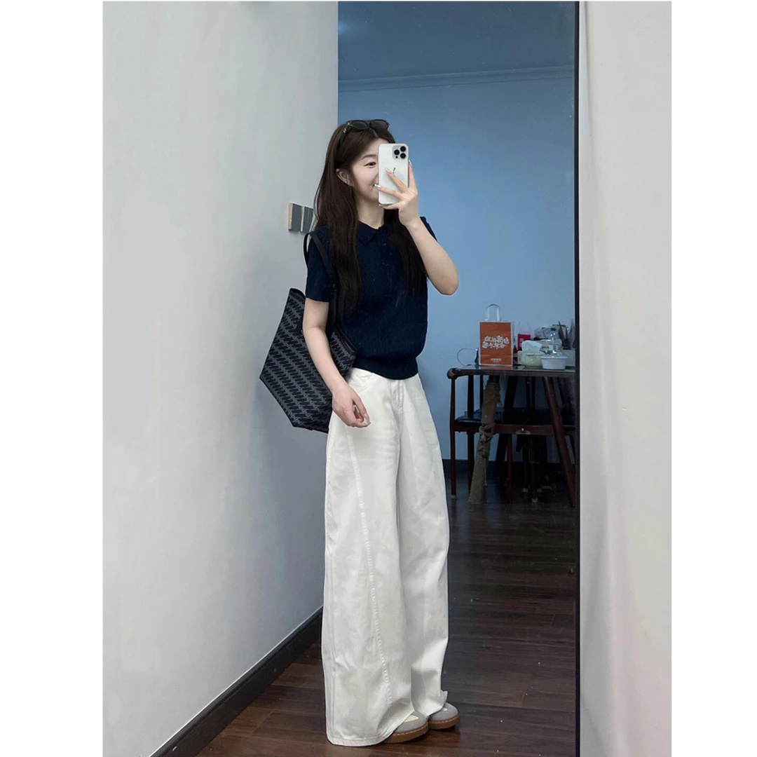 夏季时尚新款韩系小众女装慵懒风高级感显瘦上衣百搭休闲百搭裤子