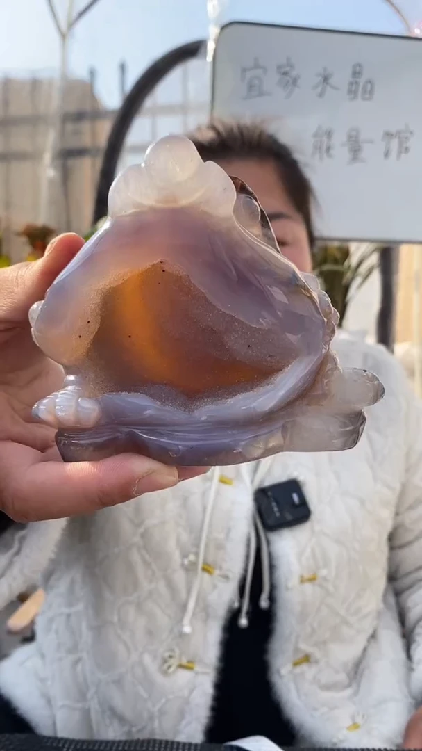 【闪购商品】玛瑙摆件未镶嵌玛瑙金蟾DD118