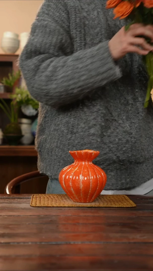 【闪购商品】摆件景德镇手作艺术感花瓶