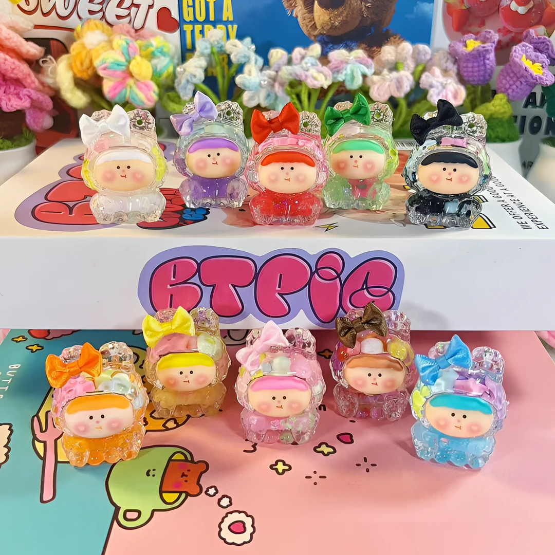 【DIY饰品奶绿直播装】立体卡通夜光树脂亚克力工艺材质手工小公仔