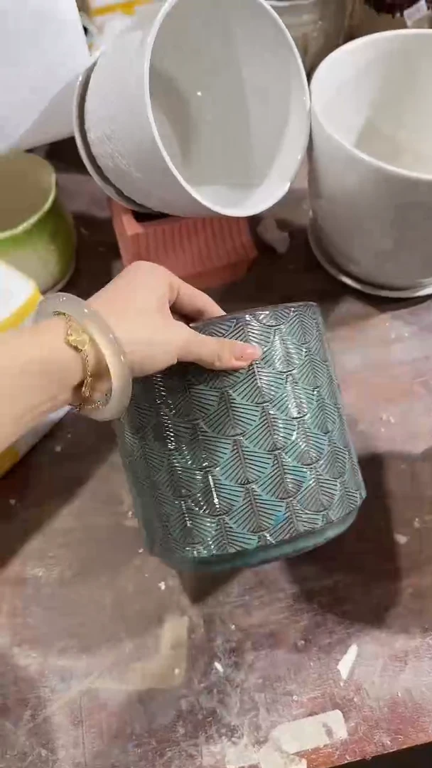 高温陶瓷花盆+Q163