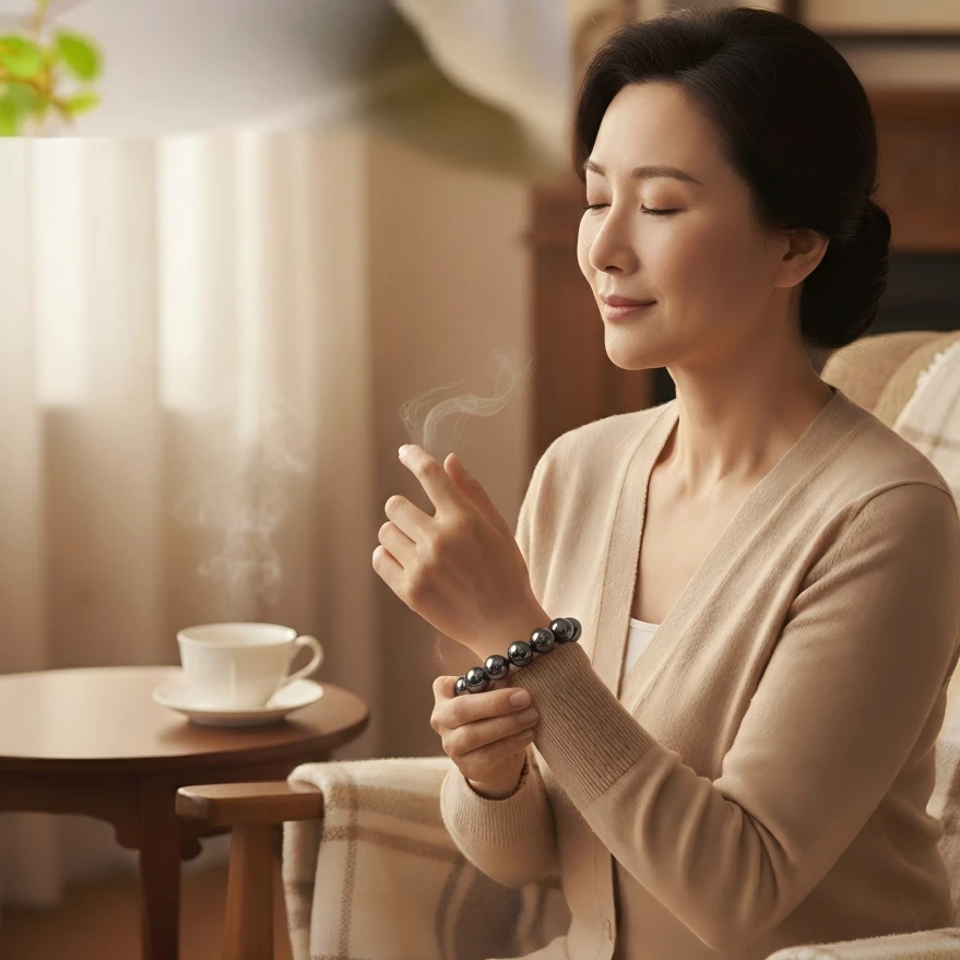 天然太赫兹石百草石 单圈手串 A货 品质升级 化冰更快