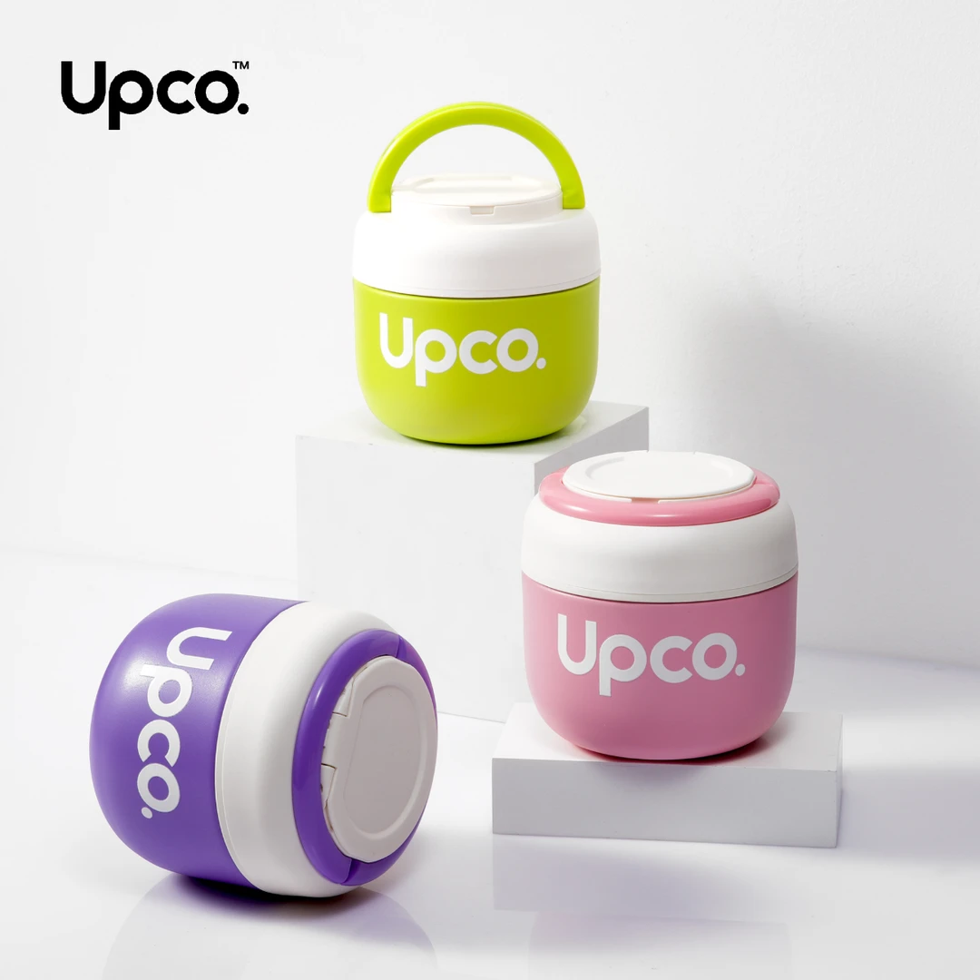 Upco胶囊饭盒不锈钢真空保温提锅上班族带饭分格餐盒密封提桶
