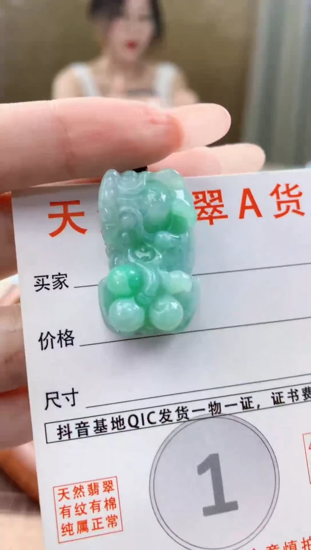 颈饰未镶嵌翡翠天然A货翡翠挂件