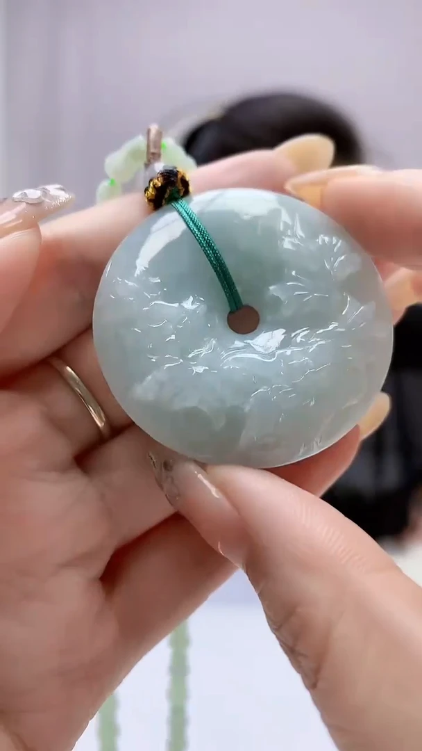 定制翡翠未镶嵌4902DD-毛货挂件扣子29