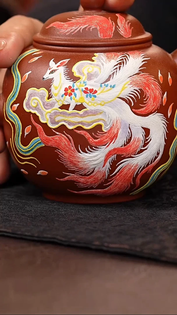茶壶紫砂九尾宫灯