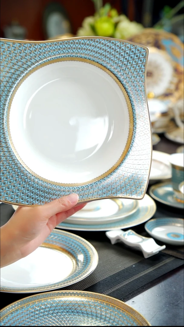 瓷片9英寸S型草帽盘 1个