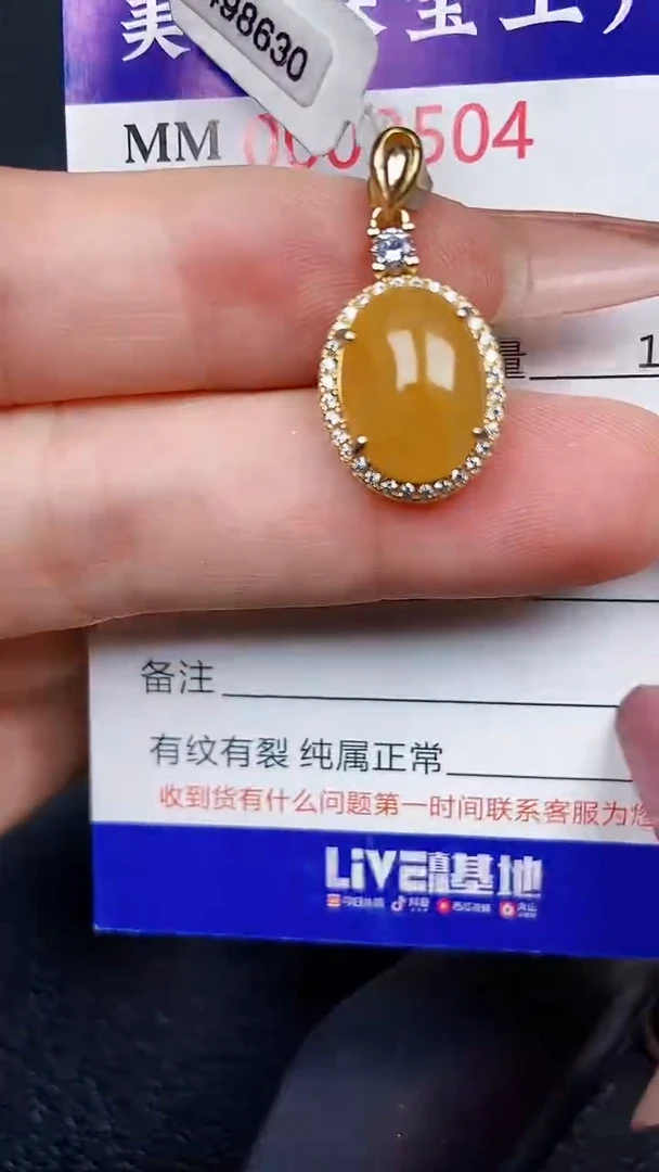 翡翠银S925镶嵌颈饰8504