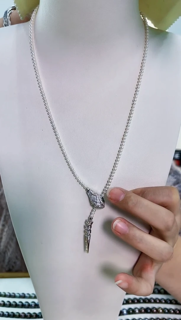 【闪购商品】淡水珍珠颈饰银S925镶嵌2.5-3mm