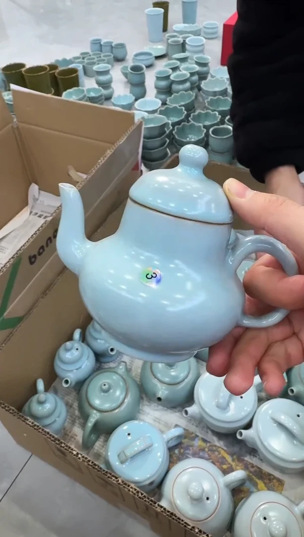 【闪购商品】杯仿古天青纯手工思亭壶微瑕3