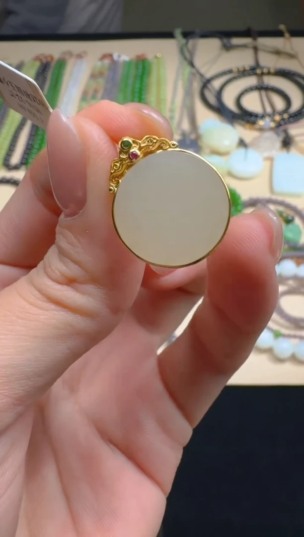 吊坠(不含链)银S925镶嵌和田玉团购多样性发一件