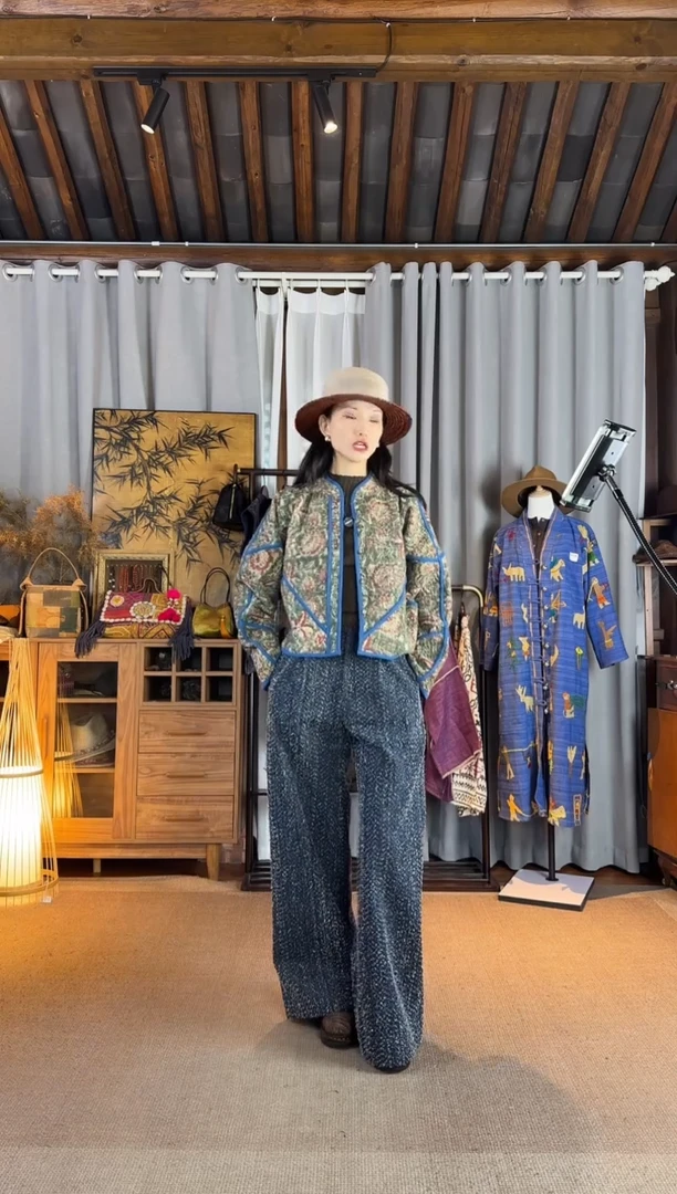 颜*设计师款沙漠玫瑰褴褛短外套