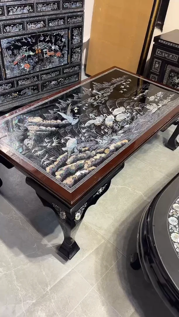 满螺钿 茶桌 大漆漆器大漆漆器