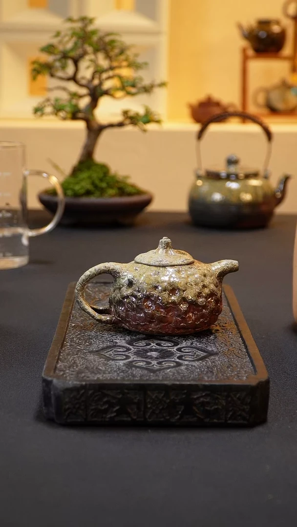 茶壶紫砂纯自然柴烧