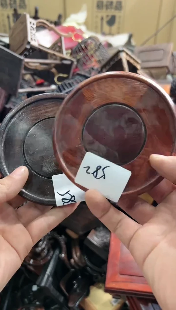 【闪购商品】木595瑕疵底座花架摆件处理2个
