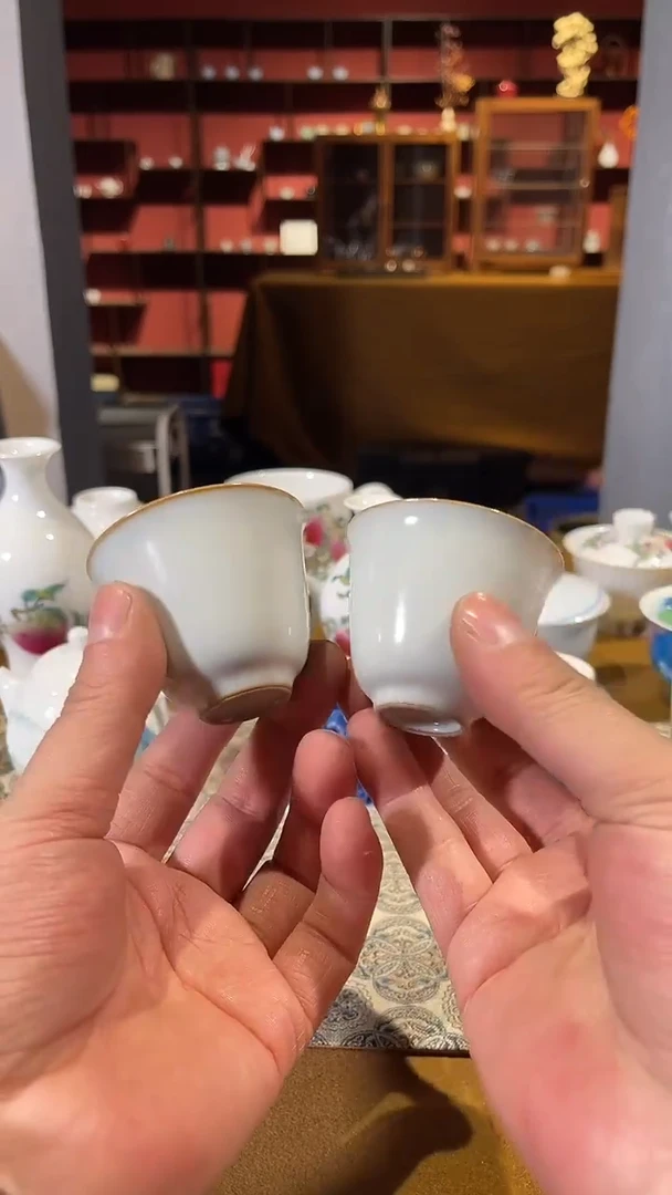 景德镇汝窑花神杯