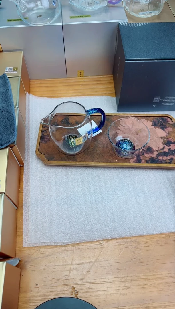 李*新禾器斑斓澄然宝蓝金+禾器斑斓菡韵青杯