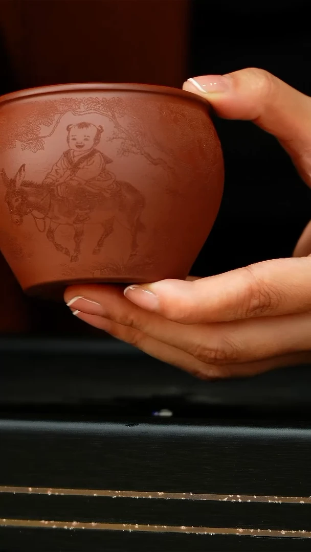 茶杯紫砂童子主人杯160cc  21