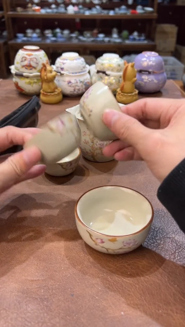 真的很便宜会开片的旅行茶具