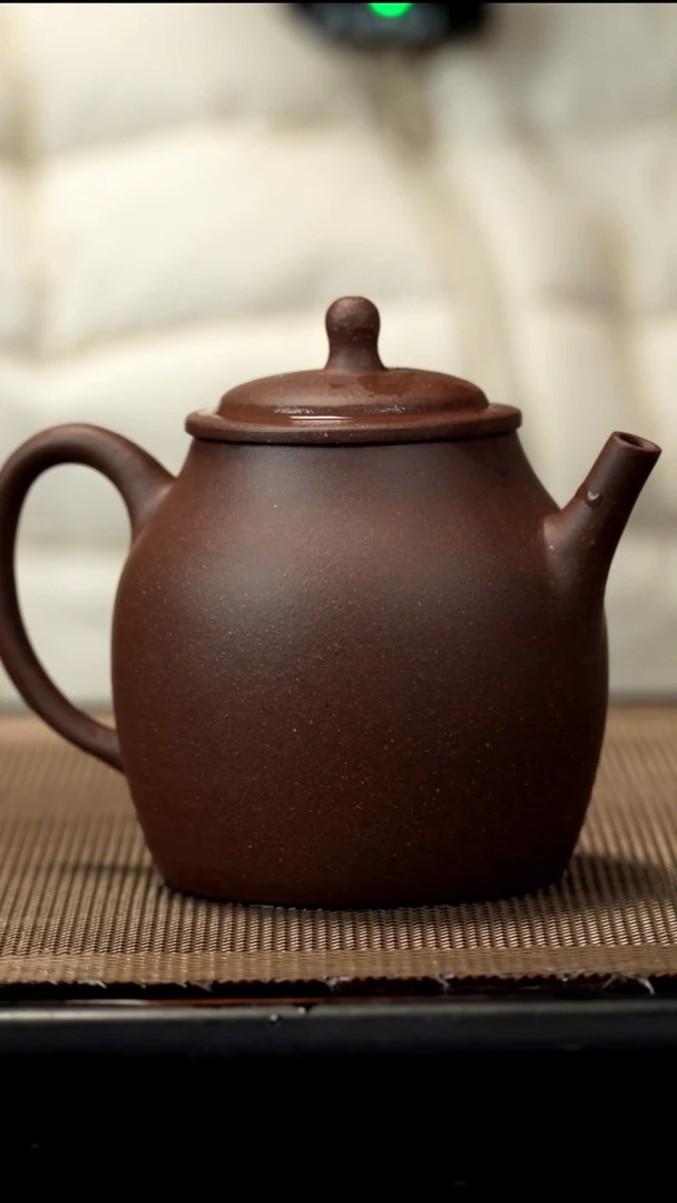 紫砂茶盏朱泥橄榄200CC