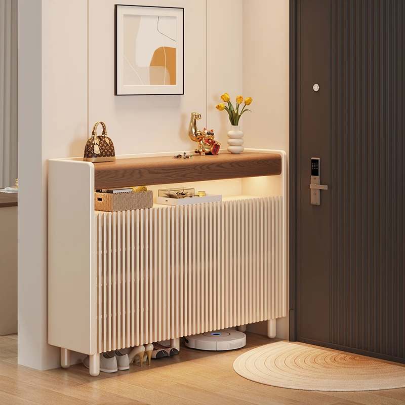 大容量实木鞋柜门外走廊用2025新款高级感室内门厅入户玄关柜透气