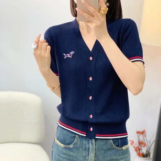 集合链【莱赛尔 +桑蚕丝】夏季短袖宽松大码套头薄款针织衫