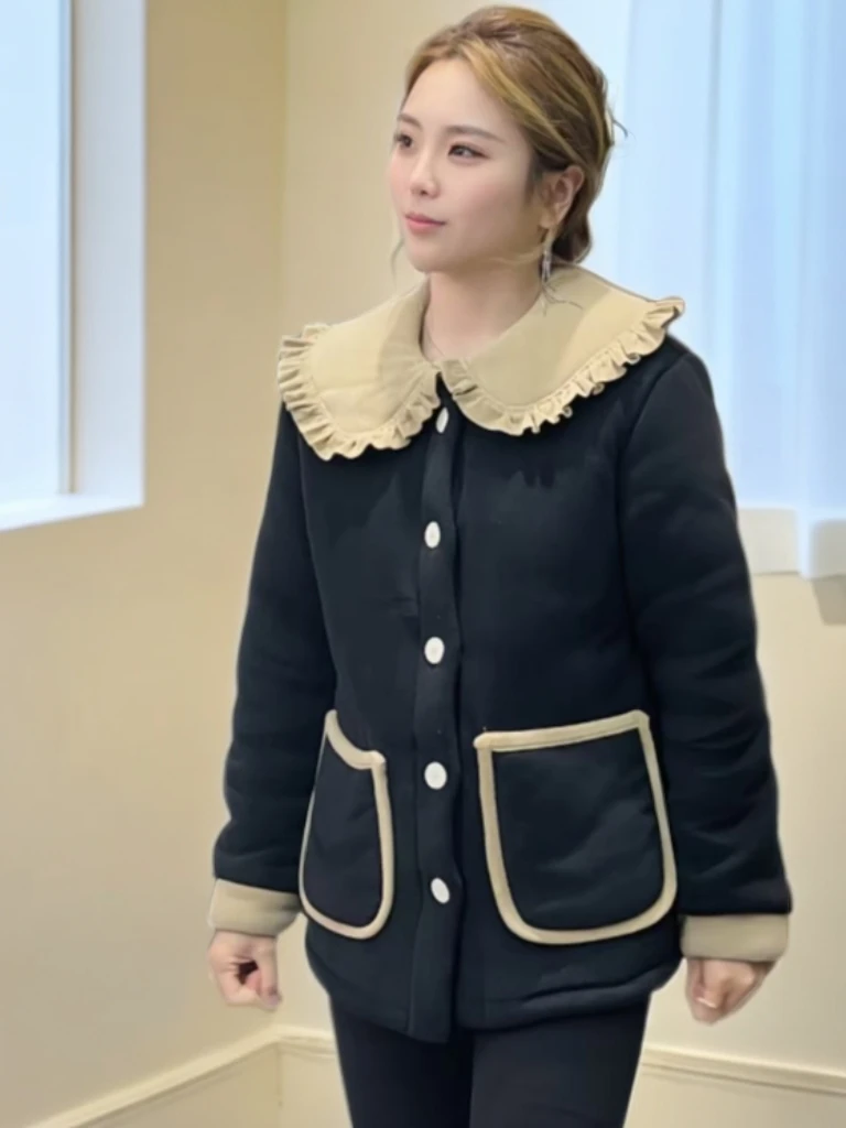 【6171】冬季女士海豚绒香风加厚时尚睡衣奥粒绒三层家居服套装外穿