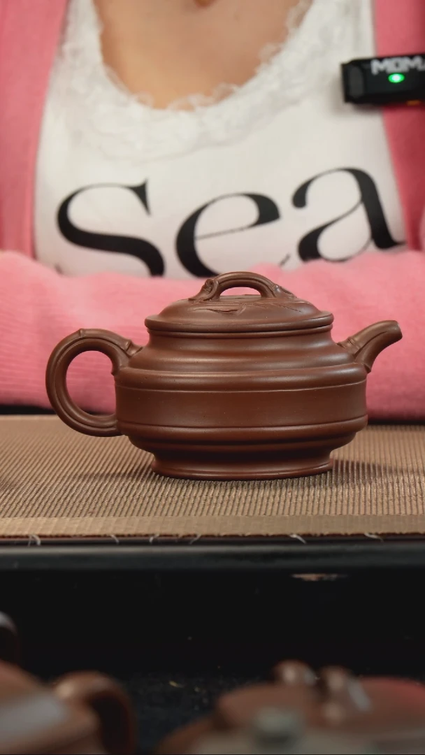 【闪购商品】紫砂茶壶底槽清双线竹鼓