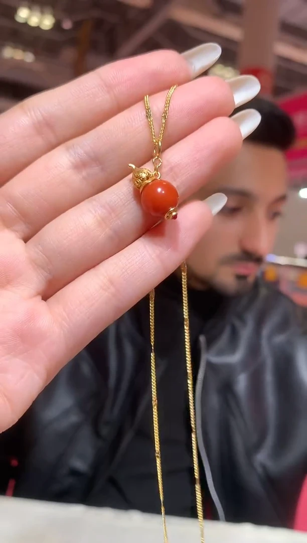 吊坠(赠链)银S925镶嵌南红玛瑙【宝石世家严选】