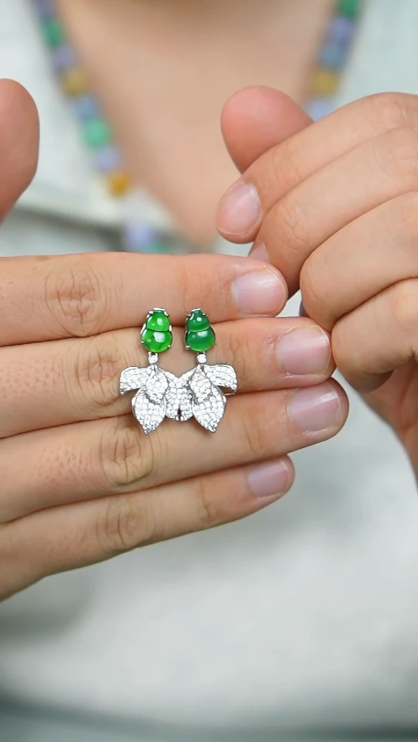 【闪购商品】翡翠耳饰银S925镶嵌28号-耳饰【危】/GG/1